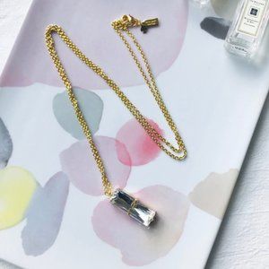 Kate Spade KS Crystal Gold Bar Pendant Necklace